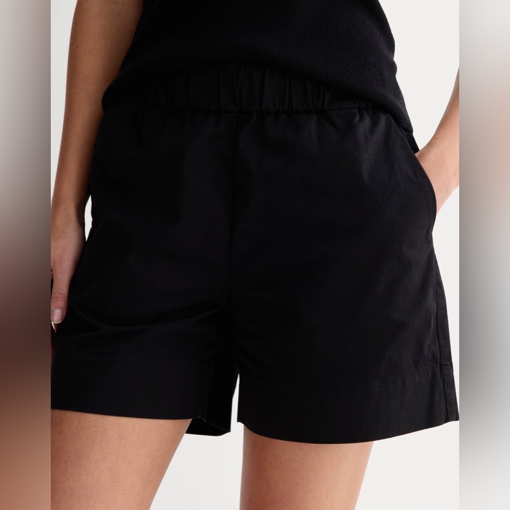 Madewell The Easy Cotton Shorts in Black Size 2